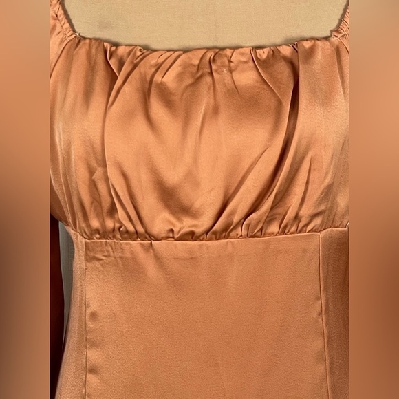 en;semble “Trying My Best Dress” Terracotta Balloon Sleeve Dress NWT Medium - Picture 5 of 10